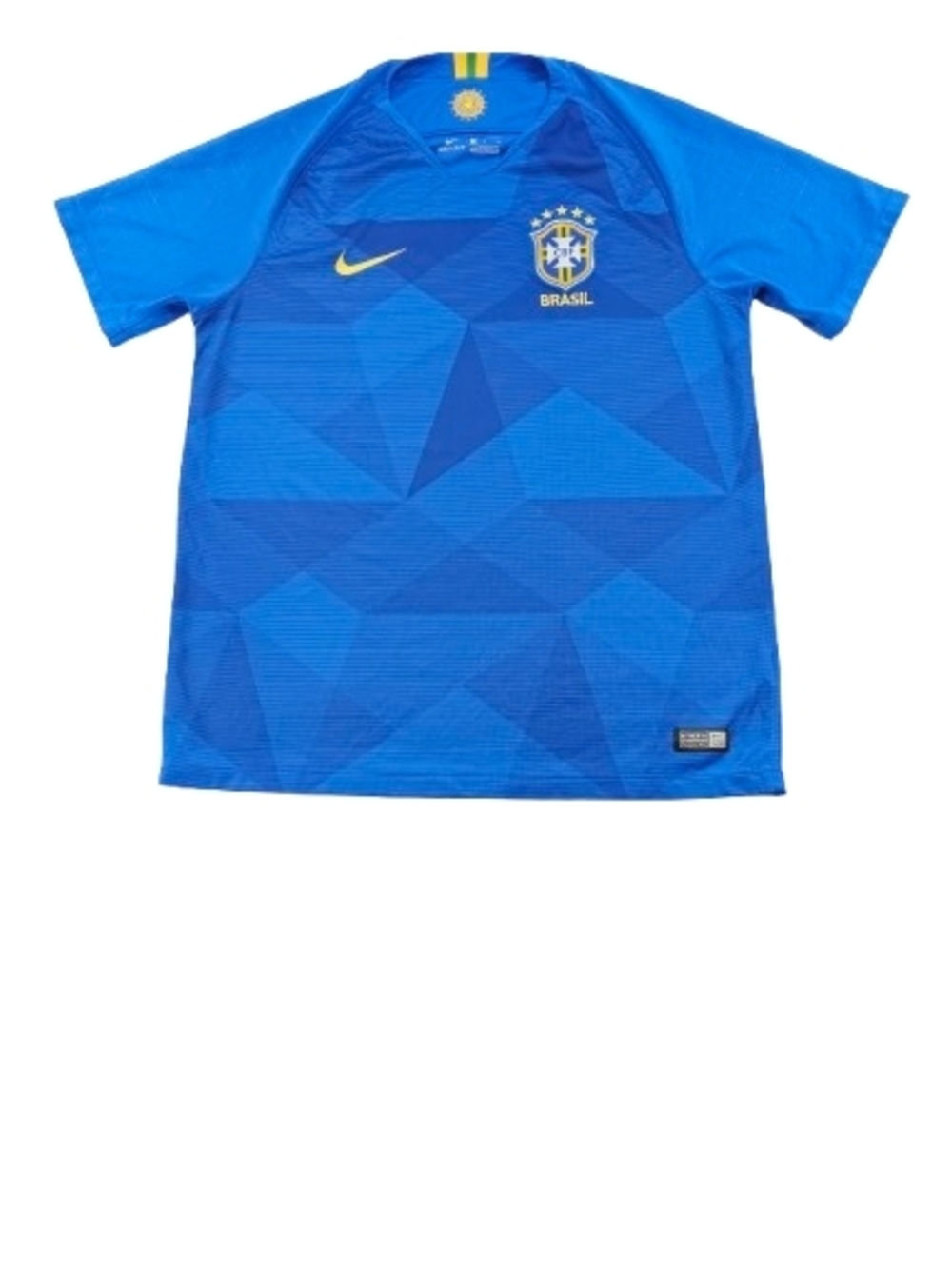 Brazil Nike 2018 Away Jersey Blue CBF Dri-Fit Soccer Shirt Men's Large Authentic